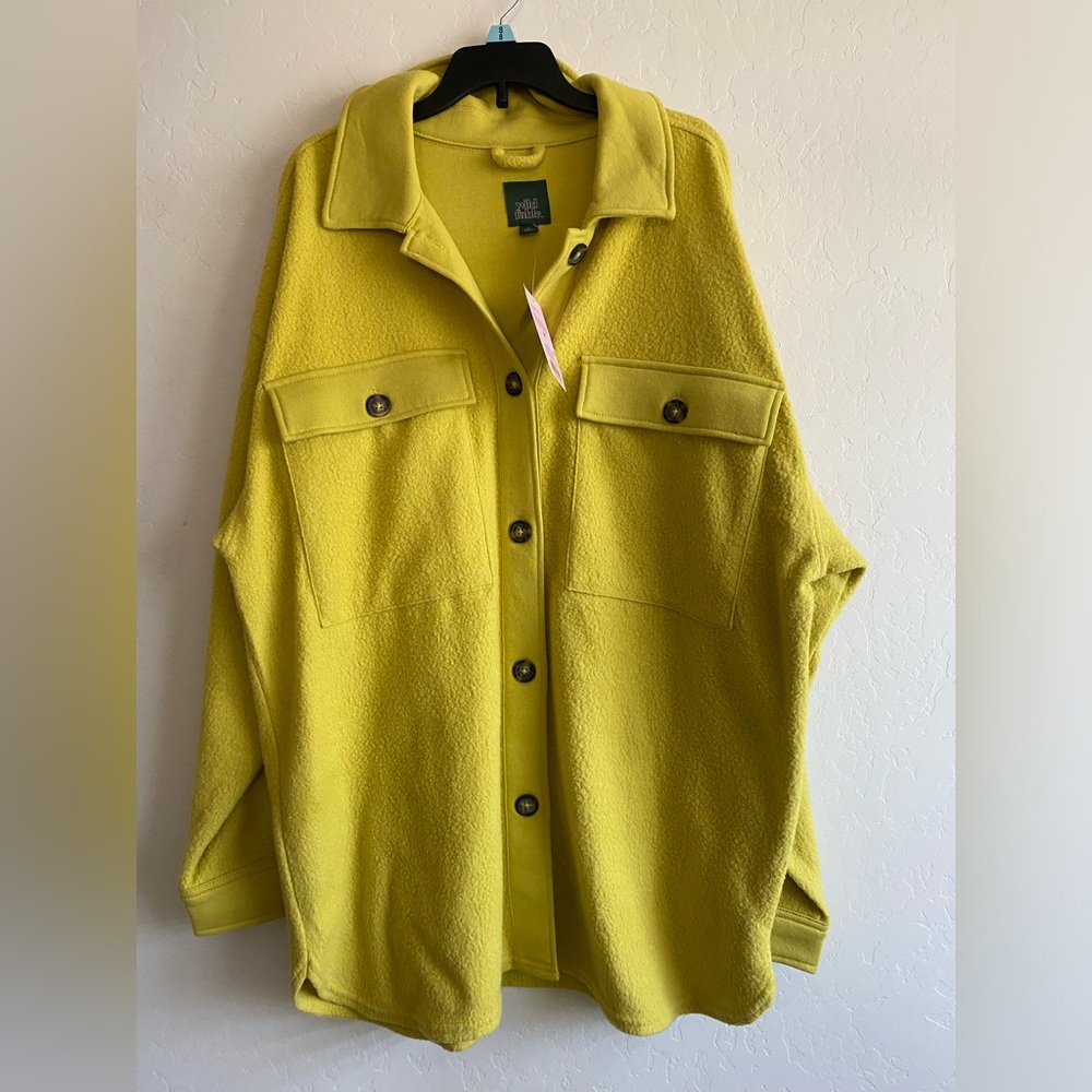 Wild Fable Yellow Button-Up Sweater